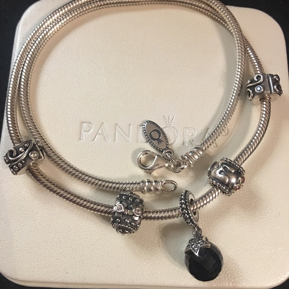 🌷SOLD 🌷 Authentic Pandora Necklace & Charms